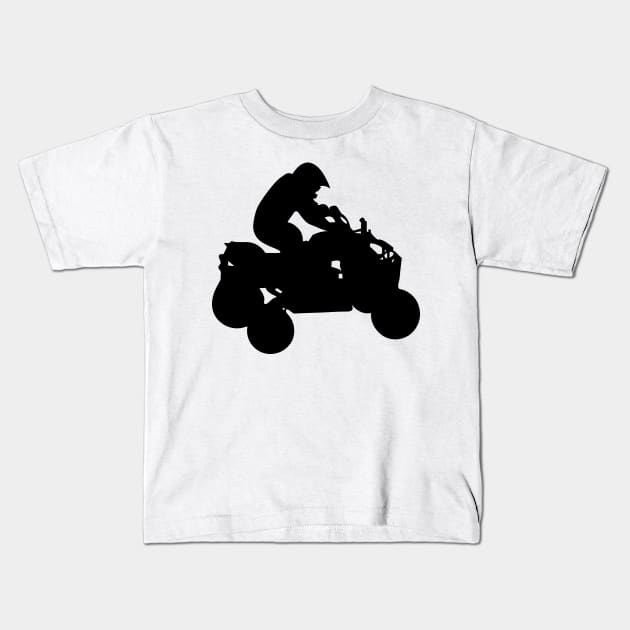 atv silhouette Kids T-Shirt by asyrum